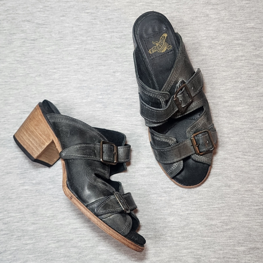 Freebird Black Leather Sandals